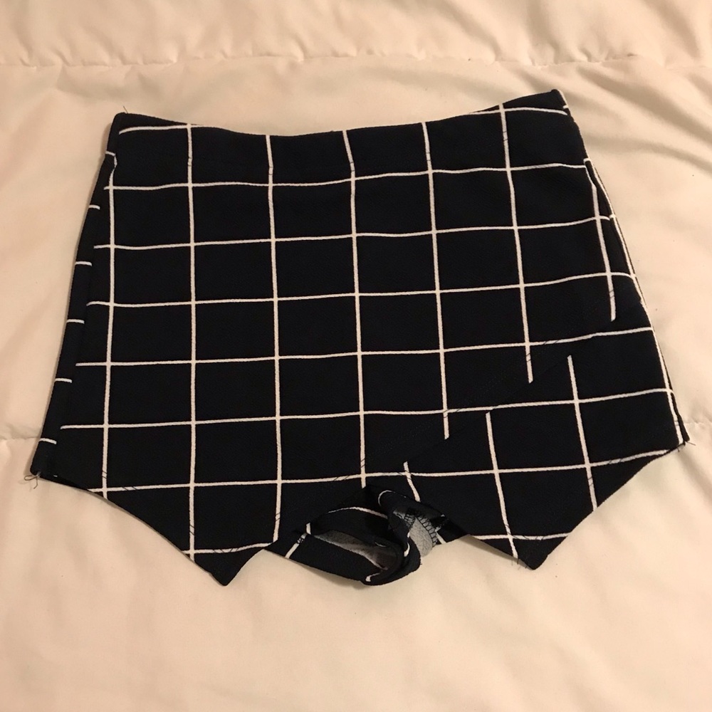 Black & White Grid Shorts